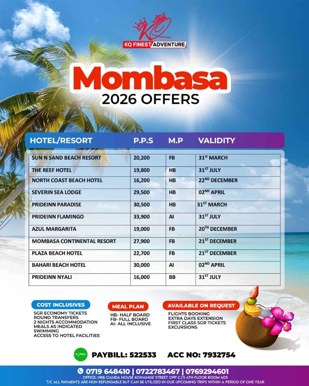 MOMBASA 2026 OFFERS
